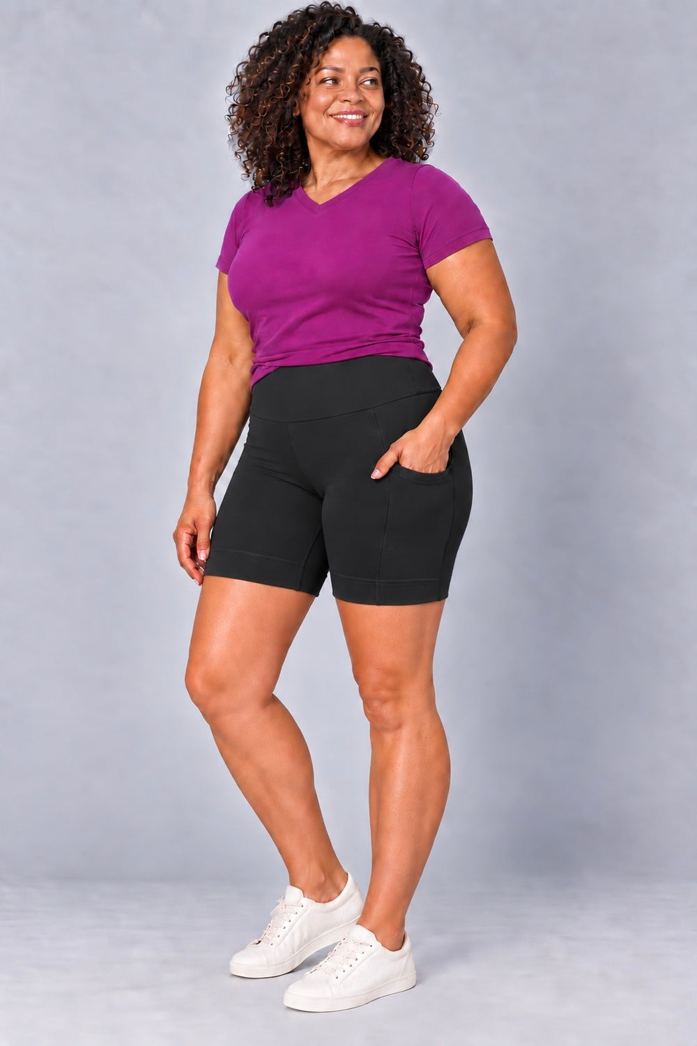 Bamboo Performance Biker Shorts w/ Pockets - Women's