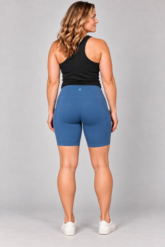 Bamboo Performance Biker Shorts w/ Pockets - Women&