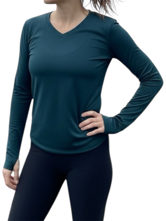 Bamboo Performance Long Sleeve w Thumbholes- Women&